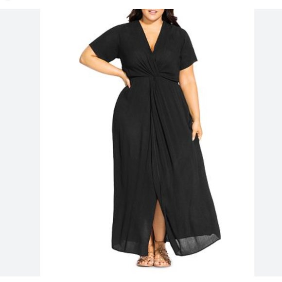 City Chic Dresses & Skirts - City Chic Knot Front Maxi Dress  NWT Size 14 (XS)